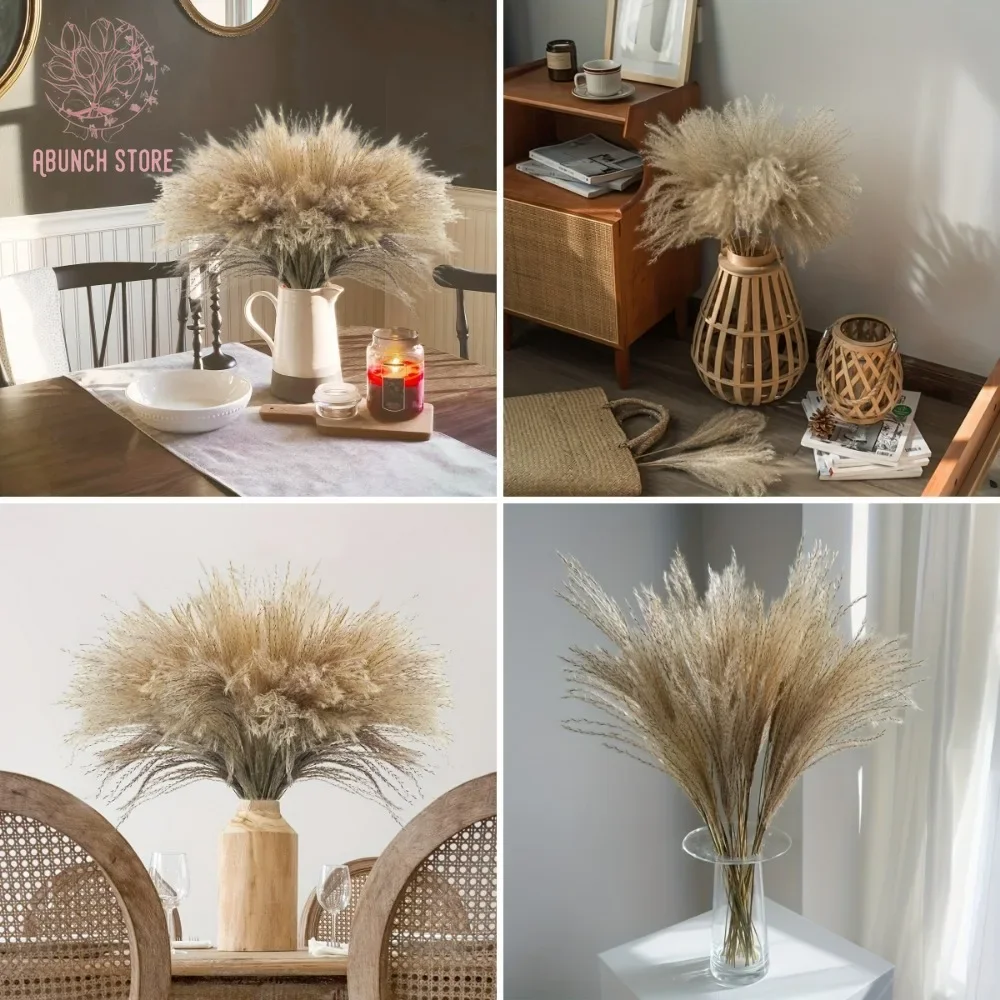 30/50Pcs Natural Pampas Dried Flower Whisk Boho Home Decoration Real Floating Dust Grass Artificial Plant Wedding Table Supplies