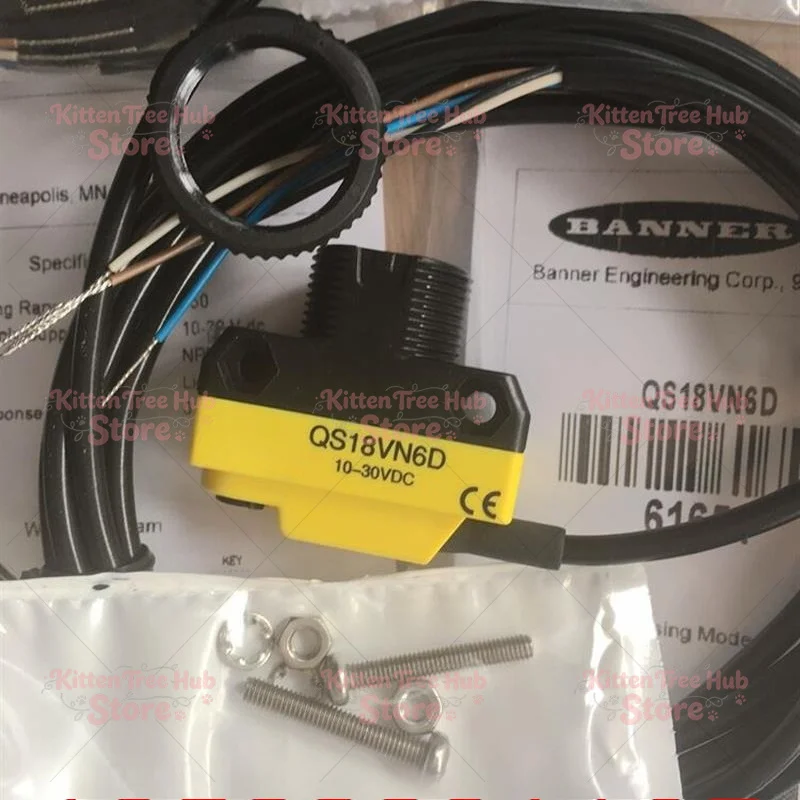 QS18 Series Photoelectric Sensor QS18VN6R QS18VP6R QS186E, Diffuse/Retroreflective Switch 10–30V DC NPN/PNP