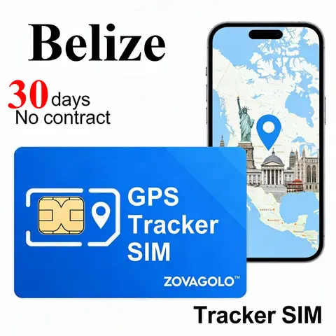 4G LTE IoT SIM Card Belize 30MB 30 Days GPS Tracker Prepaid No Hidden Fees Unlimited No Contract