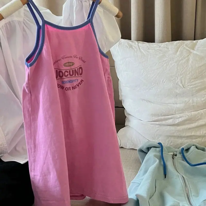 

2025 летнее повседневное платье на подтяжках для девочек, три цвета