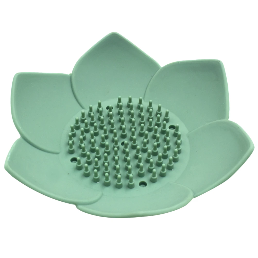 

Soap Tray Toilet Bathroom Storage Flower Holder Bar Dish Green Accessories Tub Sink Petal