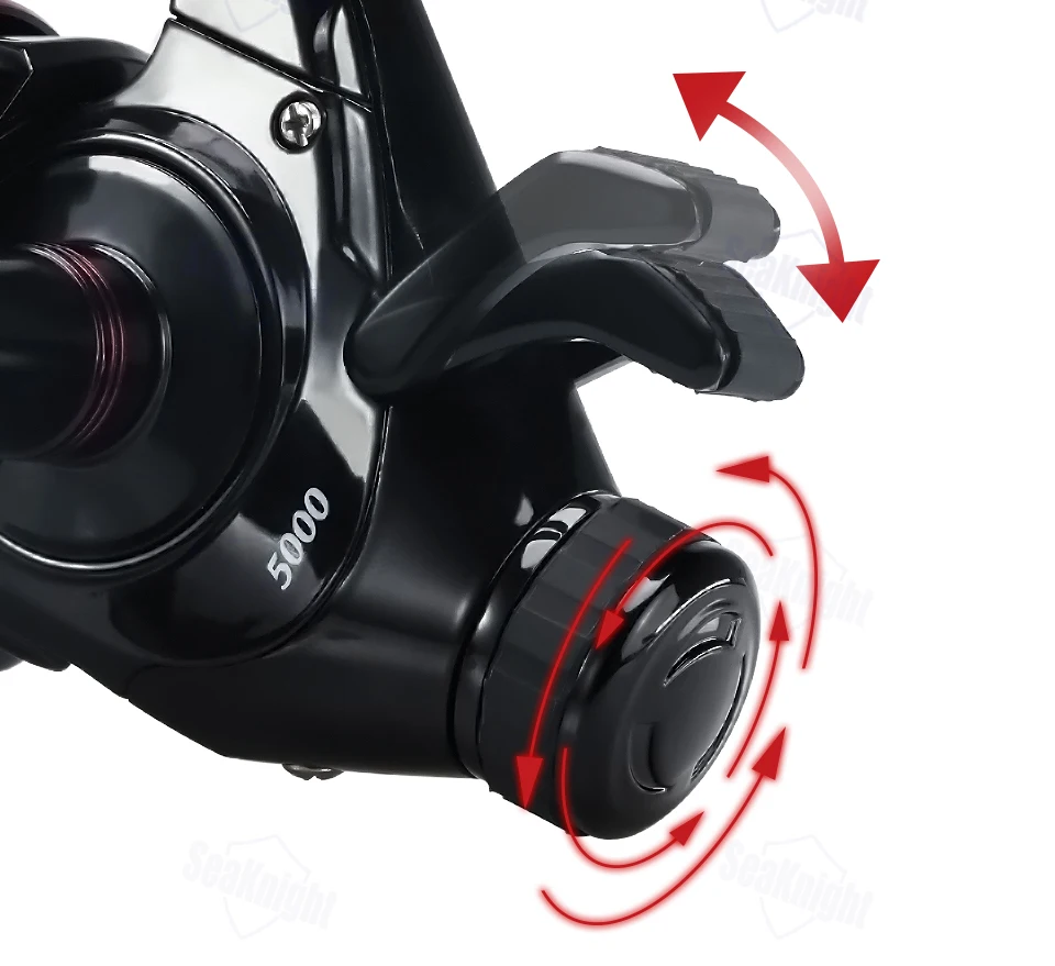 SeaKnight Brandneue LUNA-Serie 5.5:1 Doppelbrems-Interrotation-Spinnrollen mit Freilaufsystem 26LB Karpfenangeln – Detail 8