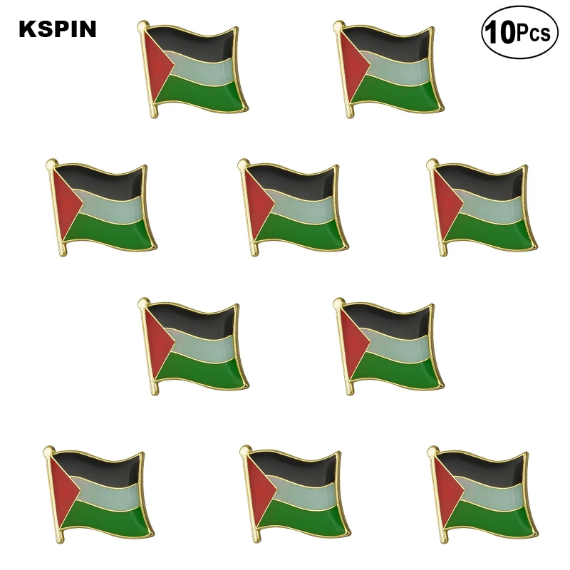 

Palestine Flag Lapel Pin Flag badge Brooch Pins Badges 10Pcs a Lot