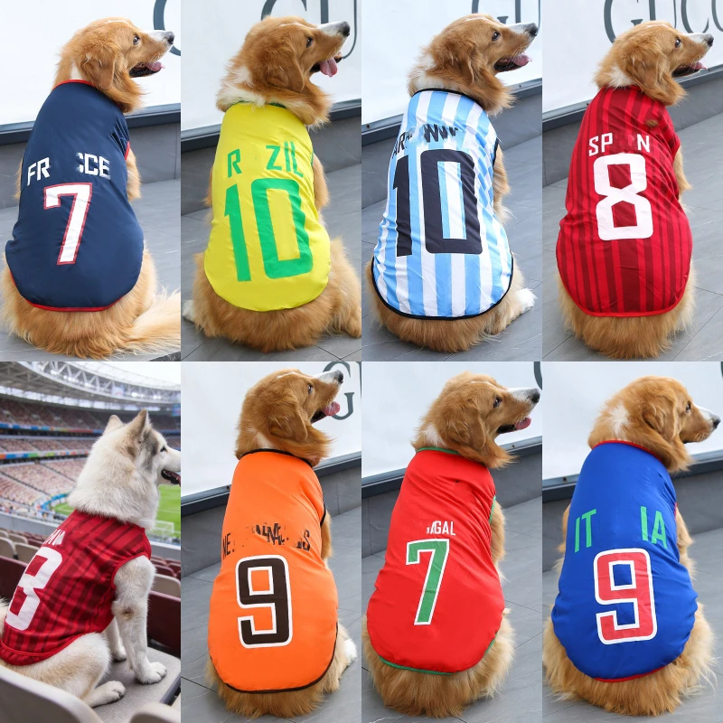 

2026 Soccer Cat Dog Football Breathable Mesh Jersey Dog Jersey Thin Cool Summer Pet Clothes T Shirt Puppy Soft Quick Dry Vest