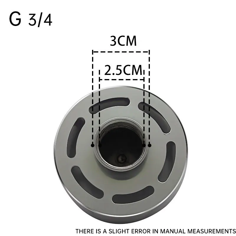 Runder Dampfgeneratorkopf, Dampfdüsenkopf mit Aromaöl-Tasche, G1/2 Zoll, G3/4 Zoll, Edelstahl, poliert, Durchmesser 7 cm – Detail 6
