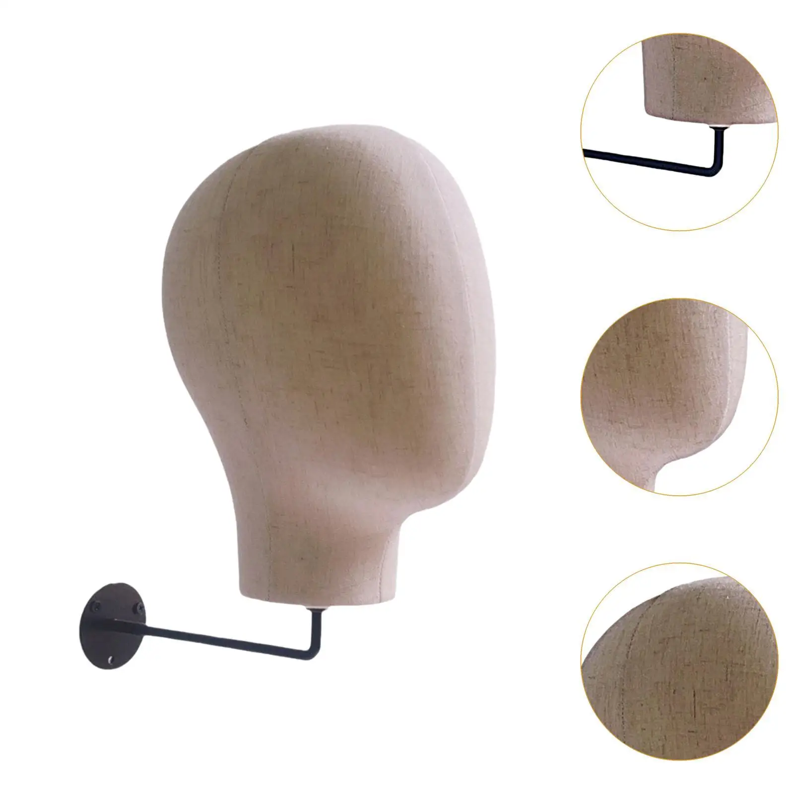 Men Manikin Head Wig Display Mannequin Head Modern Multipurpose Cap Organizer Caps Storage Rack for Home Salon Beginner