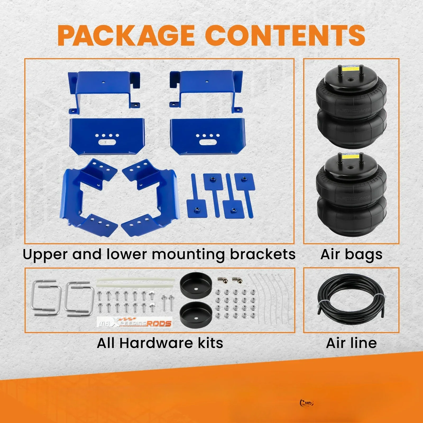 'For MaXpeedingrods 5000 رطل مجموعة حقائب الينابيع لمساعد الهواء الخلفي لفورد F-150 2WD 4WD 2015-2024