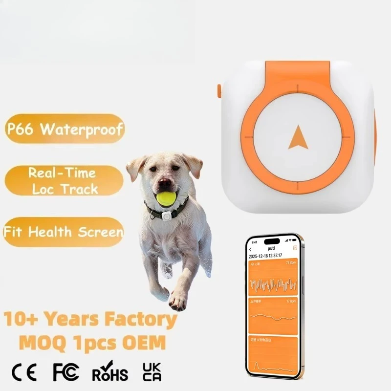

IPx6 Waterproof Smart Pet Health Care Devices 4G Network Anti-Lost GPS Tracker Collar Smart Activity Tracking Device for Dog Cat