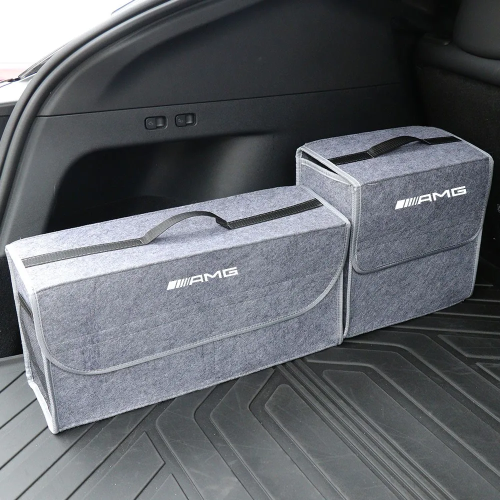Caja organizadora de maletero de coche, bolsa de almacenamiento plegable de gran capacidad para Mercedes Benz E C G R S clase W176 W204 W212 GLC CLA