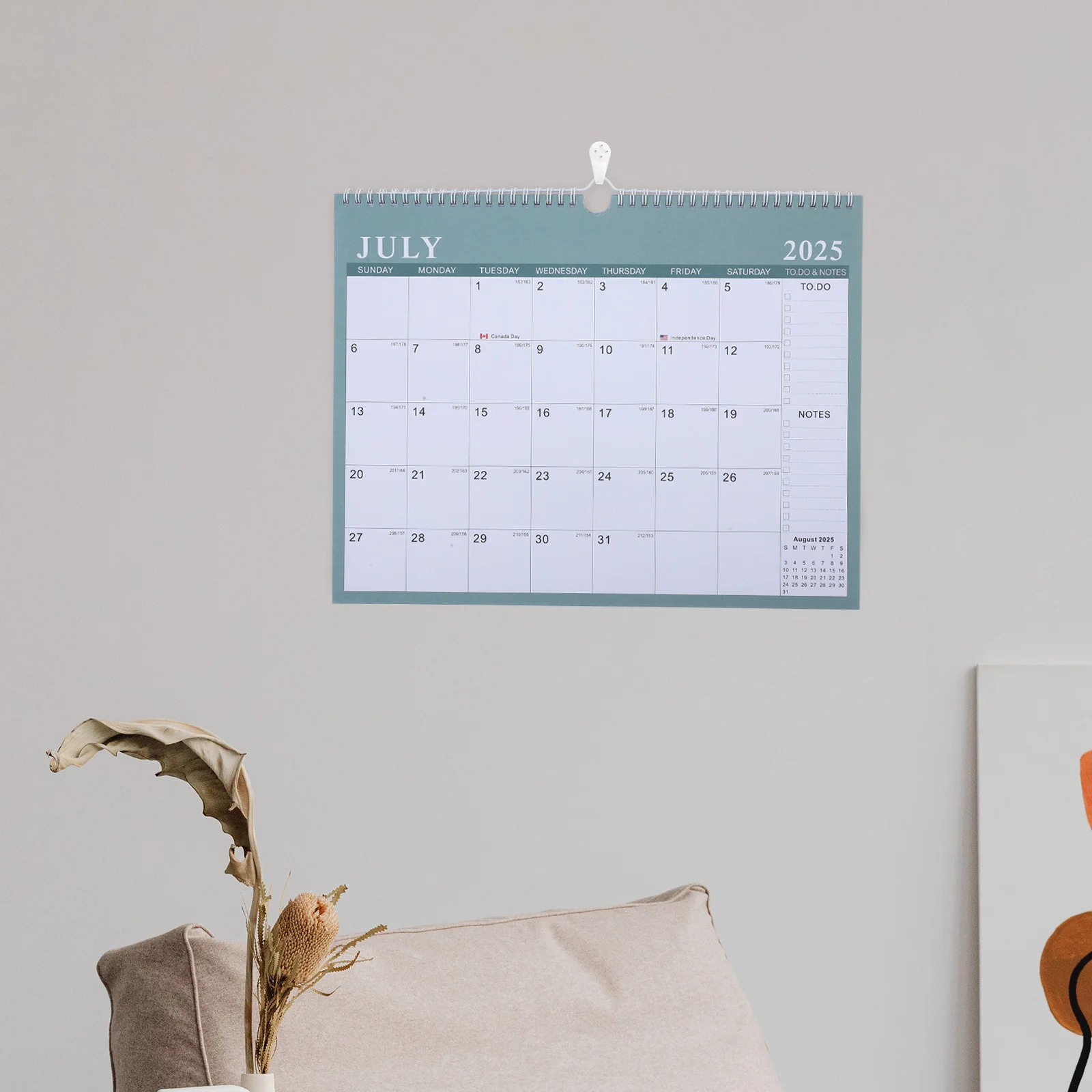 

Large 2025-2026 Wall Calendar Thick Paper Aesthetic Monthly Planner for Holiday Organizer Home Office Decor Hanging Schedule