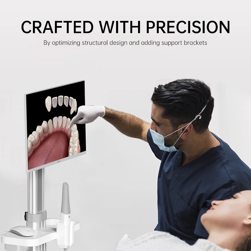 Carrello medico Likaymo con Pallet per Laptop e supporto per Scanner orale, carrello per clinica odontoiatrica con ruote per salone di bellezza ospedaliero