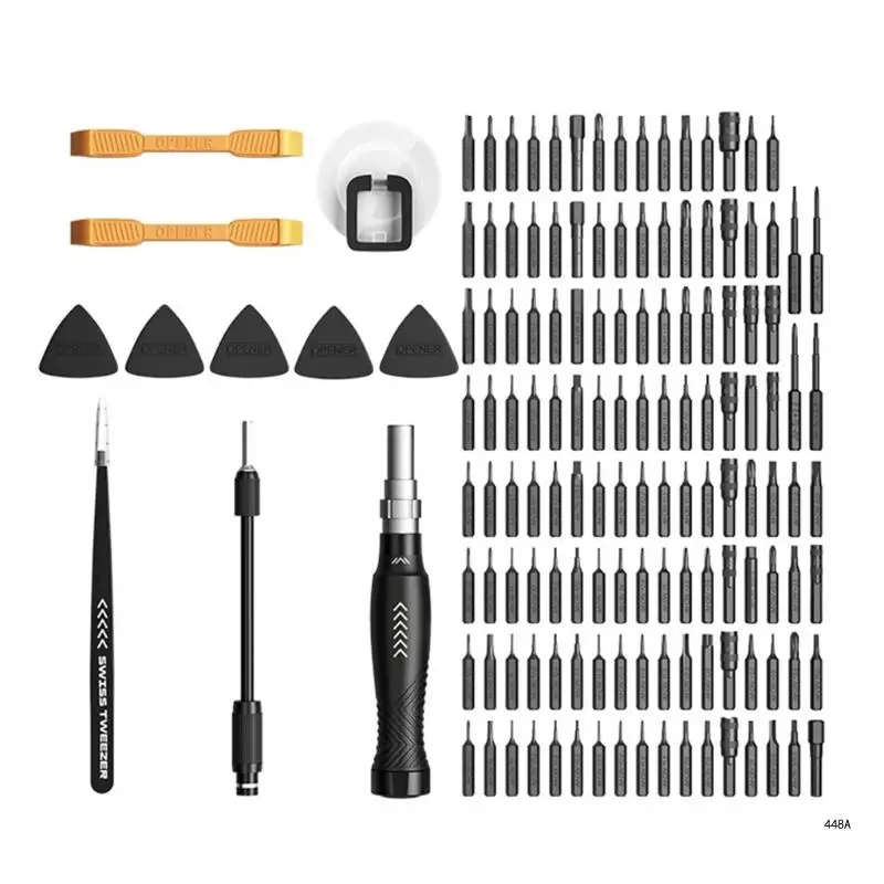 145 in 1 Screwdriver Ergonomic Handle with Magnetic Tip Suitable for Easy Storage Convenient Computer Laptop Repair Work