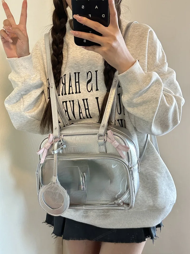 Ita Backpacks Sweet New Transparent School Bag Popular Trendy Display PU Rucksack 2024 Cute Teenage Girls Bolsas Mujer