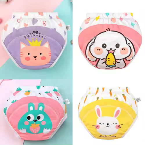 4PCS Baby Waterproof Diapers Pee Shorts Underwears Reusable Soft Ecological Cotton Toddler Potty Training Pants For Boys Girls - Image 12