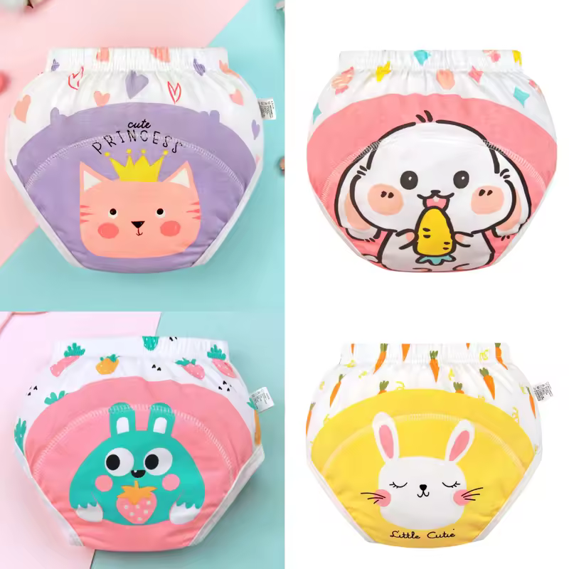 4PCS Baby Waterproof Diapers Pee Shorts Underwears Reusable Soft Ecological Cotton Toddler Potty Training Pants For Boys Girls - Image 12