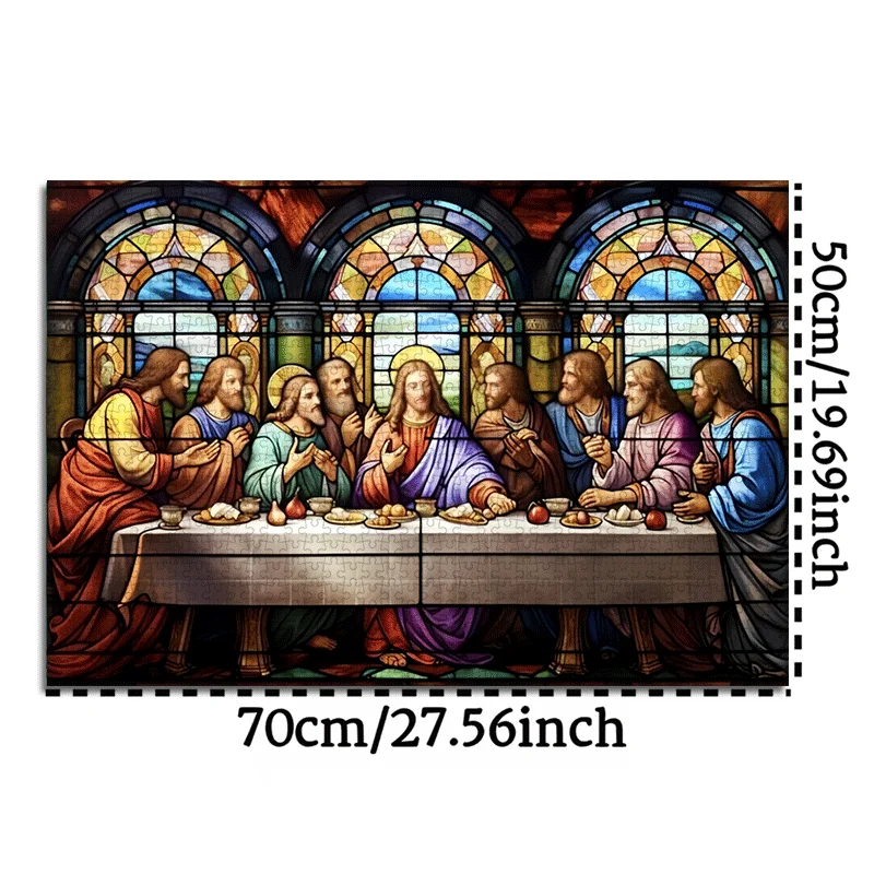 1000pcs Religious Scene Last Supper Paper Jigsaw Puzzle - Large Interactive Adult Game for Home, Family Fun, DIY Home Decor, B view 4
