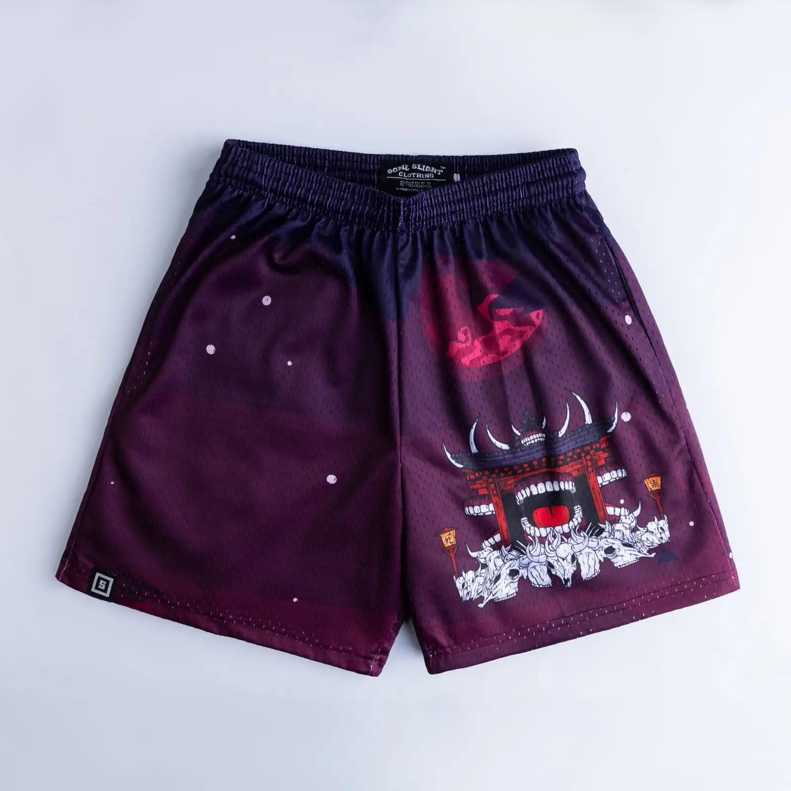 Jujutsu Kaisen Sukuna Domain Expansion Mesh Shorts Men Women Summer Quick Dry Breathable Sports Gym Casual Jogger Shorts