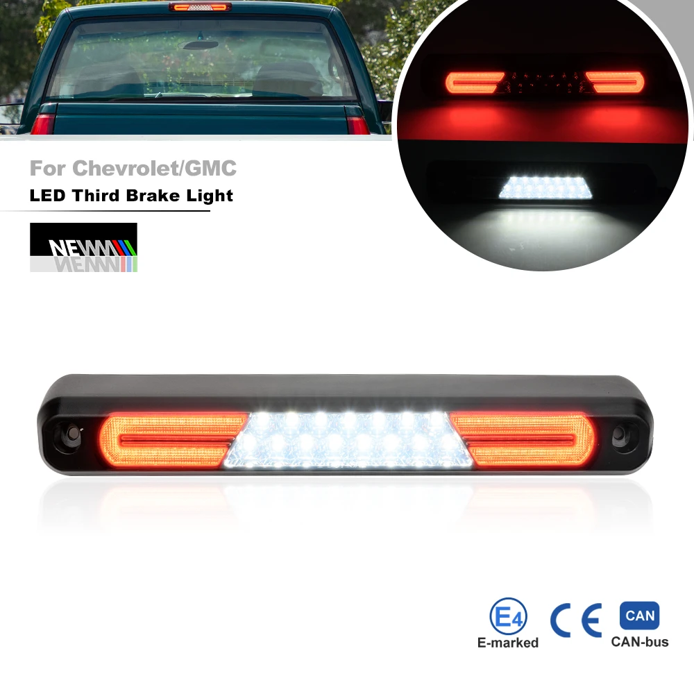 

Дымчатый для Chevrolet/GMC Sierra C/K серии C1500 C2500 C3500 K1500 K2500 K3500 1994-2000 светодиодный третий стоп-сигнал белый грузовой фонарь