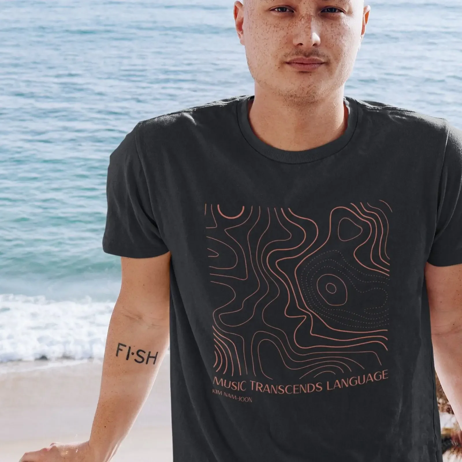 Music Transcends Language Quote shirt T Hobihearteu Shop Rkive vintage Washed fashion Unisex Stretched streetwear