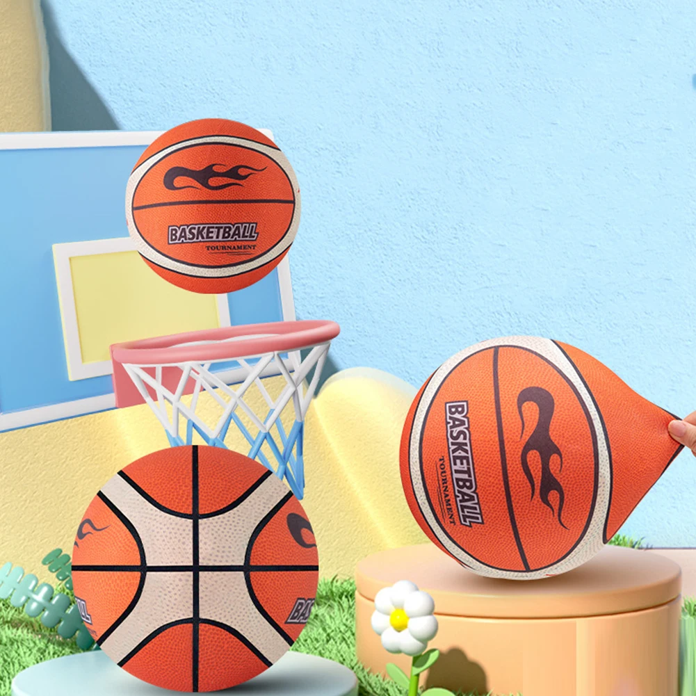 

21/24 CM Silent Dribbling Basketball Indoor Foam Ball Size 5/7 High Bounce Noiseless Squeezable Mute Ball for Indoor Training