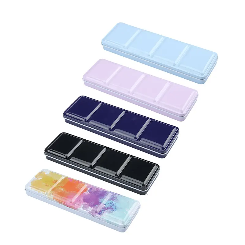 Colorful Empty Palette Case Tins Box Paint Watercolor Paints Painting Supplies