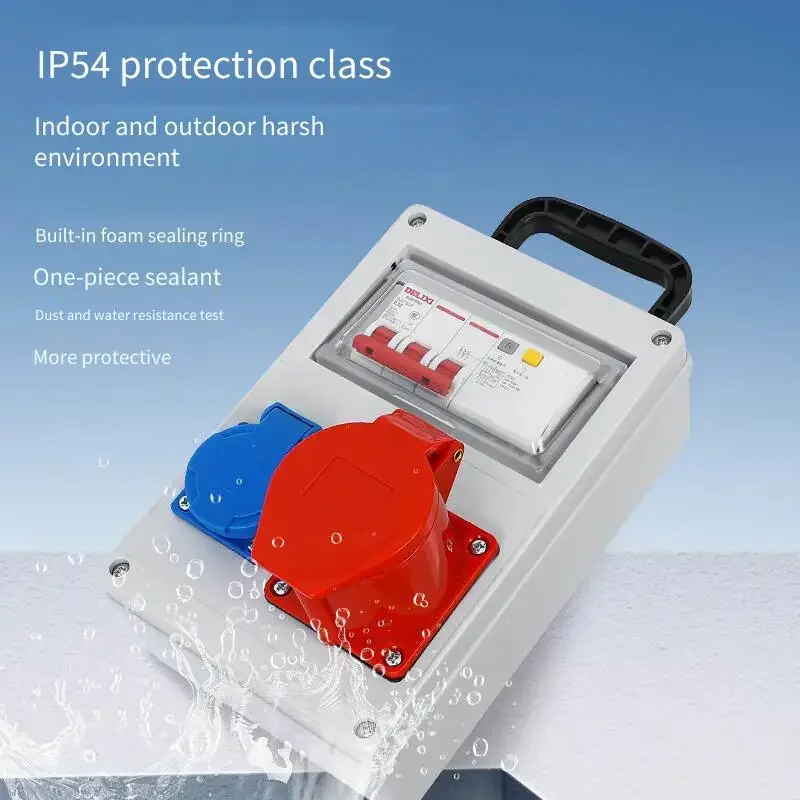 Portable Waterproof Construction Site Distribution Box Industrial Maintenance Power Socket Box for Strong Current Wiring
