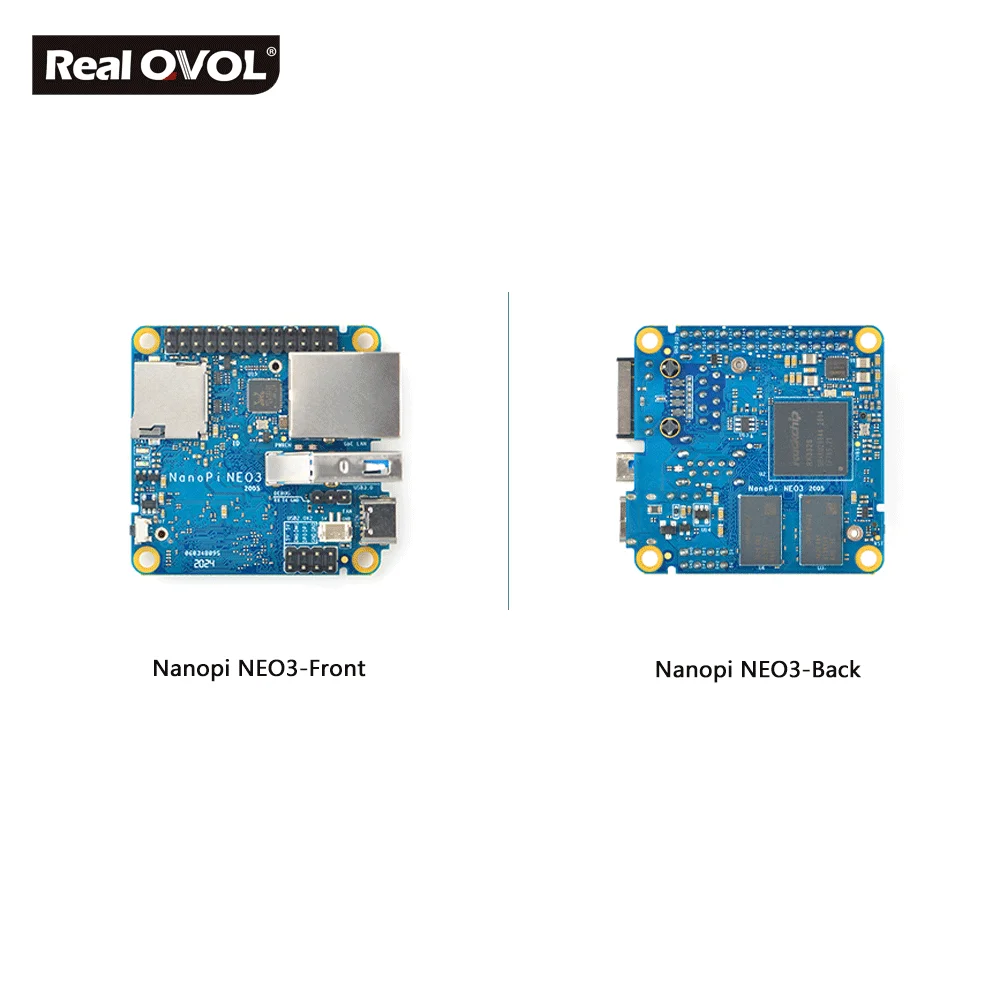 RealQvol Friendly NanoPi NEO3 Development Board 2GB DDR4 Quad-Core A53 Rexchip RK3328 Gbps Etherner Support IoT IoT Ubuntu Core