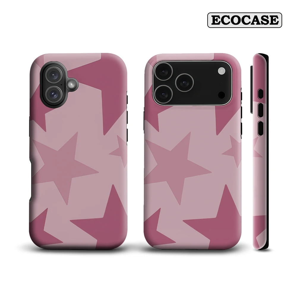 Pink-Toned Star IPhone 17 Must-Haves Handyhülle für IPhone 17 16 15 14 13 12 Pro Max Plus Doppelschichtige Rückseite