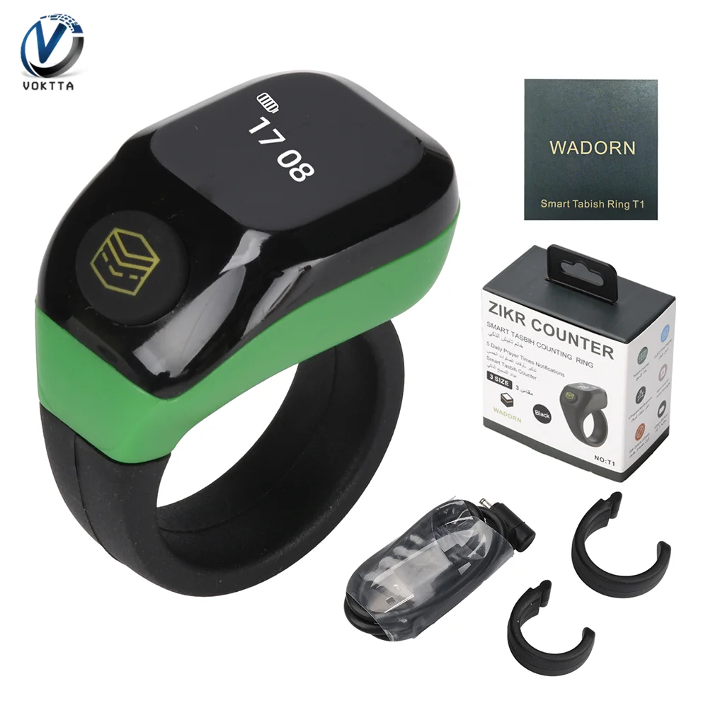 

Smart Bluetooth Ring Counter Adjustable Ring Holder Zikr Praise Tasbih Tally Counting Muslims Prayer Time Vibration Reminder