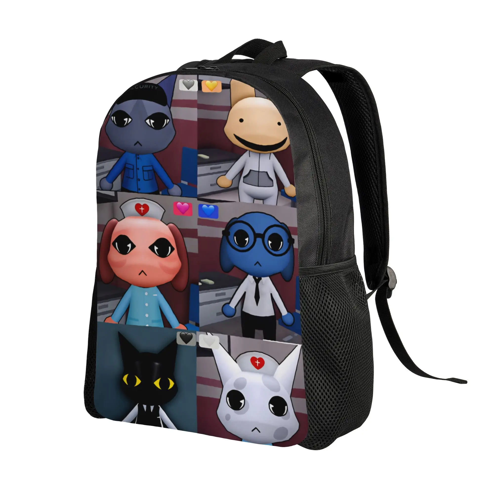 Animal Hospital Backpack  Male Polyester Hiking Backpacks Print Elegant School Bags Rucksack