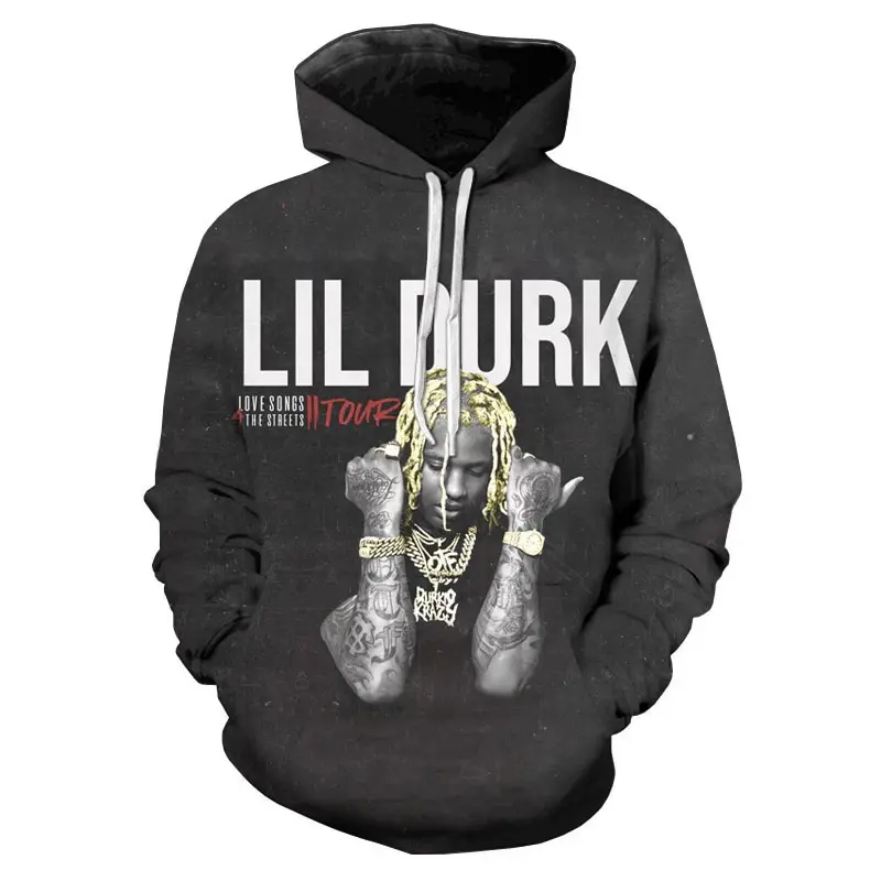 Hot Rapper Lil Durk 3d Print Men/Women Laxity Hoodie Casual Oversized Pullover Fashion Popular Sweatshirt Fashion Men Clothing