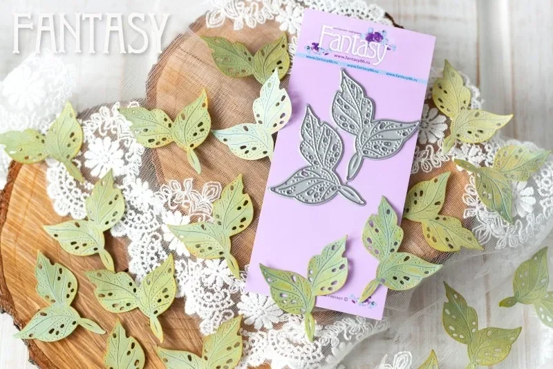 Piggy Craft metal cutting dies cut die mold New leaf series Scrapbook paper craft knife mold blade punch stencils dies