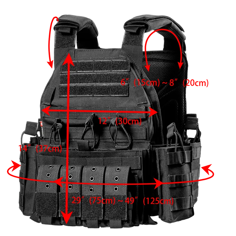 Imagem -06 - Nylon Ajustável Placa Transportadora Colete Tático Caça ao ar Livre Colete Modular Protetor Airsoft Combat Acessórios 1000d