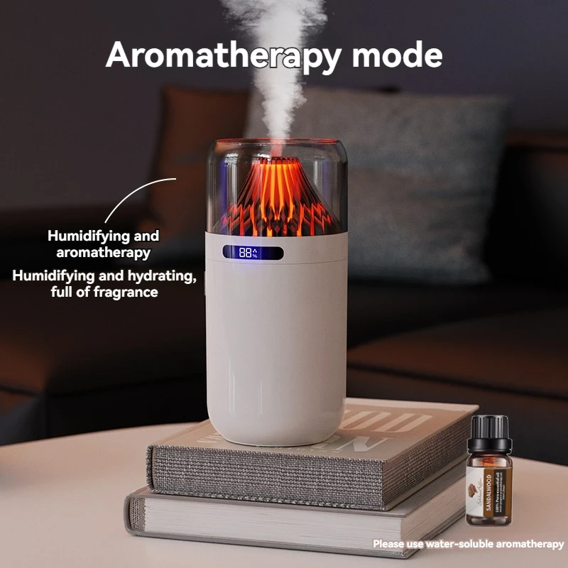 مرطب Volcano Mini - قابل لإعادة الشحن عبر USB/بطارية، شاشة رقمية، موزع سيارة وترطيب الهواء للمنزل/المكتب/السيارة #5
