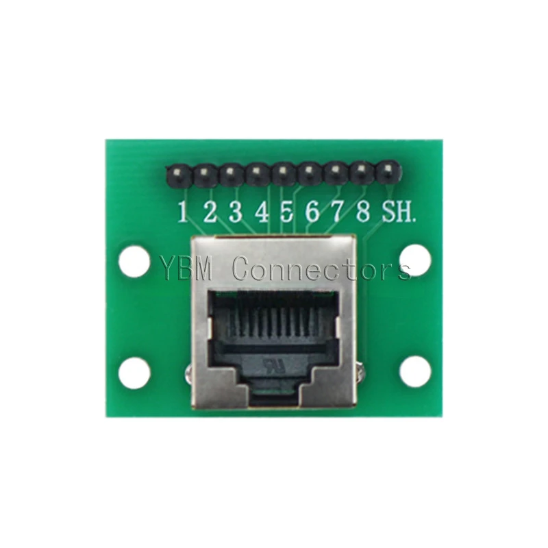 5Pcs RJ45 Adapter Board To XH2.54 Modular Ethernet Connector Adapter Network Interface + Breakout Board + Pin Header