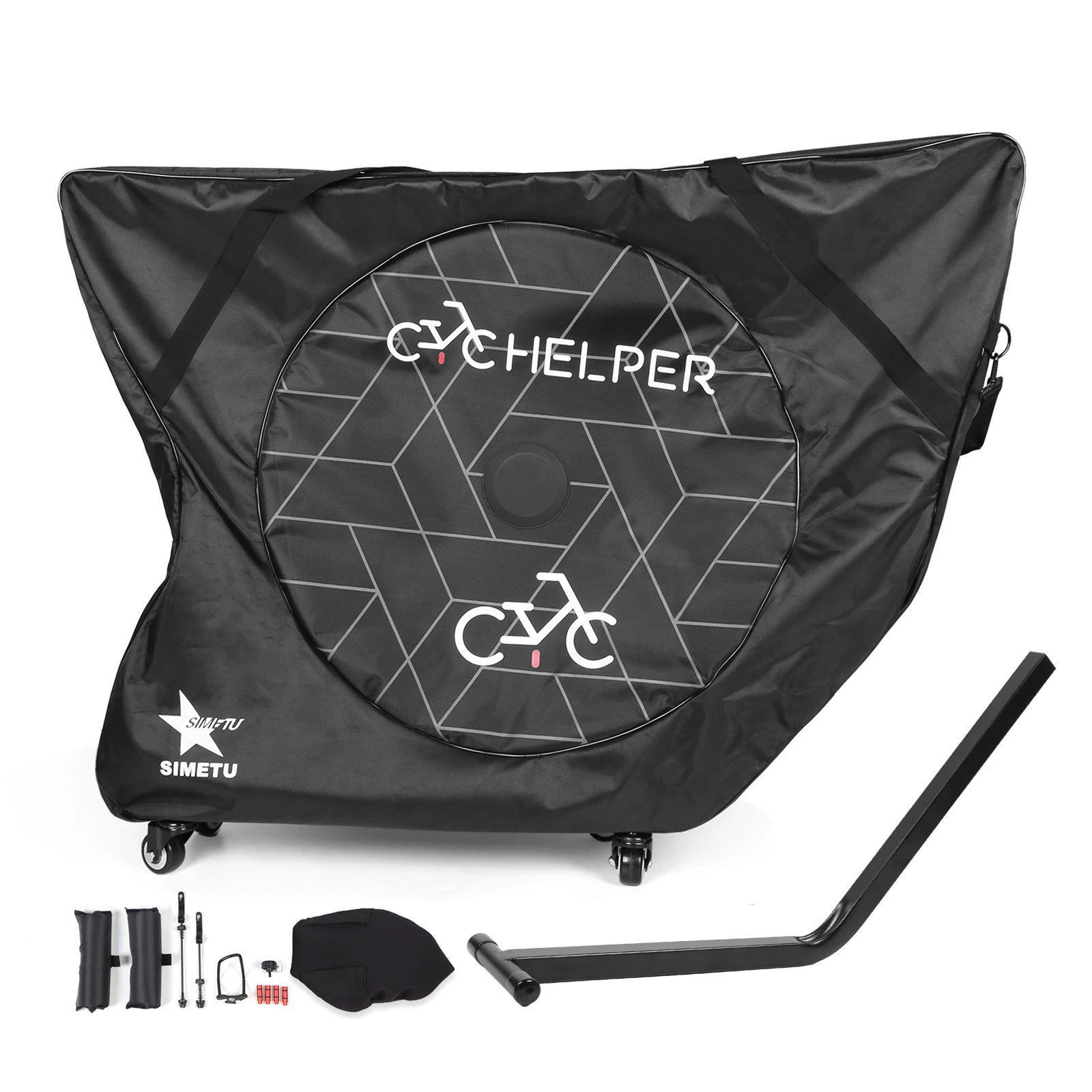 

Bike Storage Bag with Wheels Padded Bike Transport Bag Bicycles Storing Carry Bags for Off-Road/Mountain Bike/Freestyle Riding