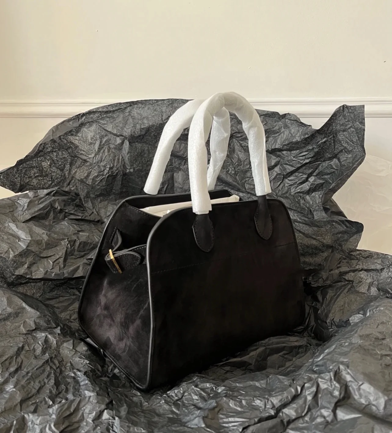 

Fashionable Margaux15 High Quality Cowhide Handbag Casual Soft Shoulder Bag Genuine Leather Large Capacity Suede Tote Bag
