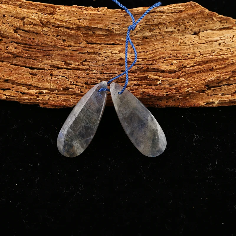 B&F Labradorite Earring Beads for Jewelry Making, Handmade Natural stones beads, Stones for jewelry Making Supplies