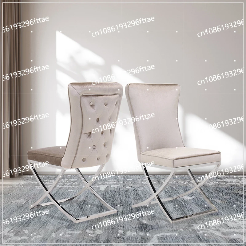 with Metal Leg for Hotel Home Restaurant Dining Room Furniture Modern Luxury Upholstered Dining Chair