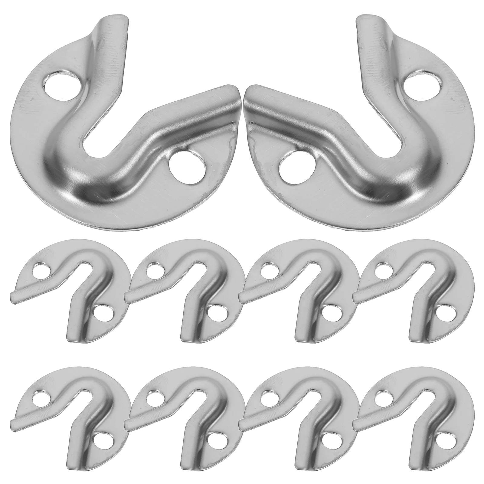 10 Pcs Hangers Furniture Hooks Frame Round Keyhole Bracket Picture Silver Headboard Wall Mounting Brackets Hanging Buckle