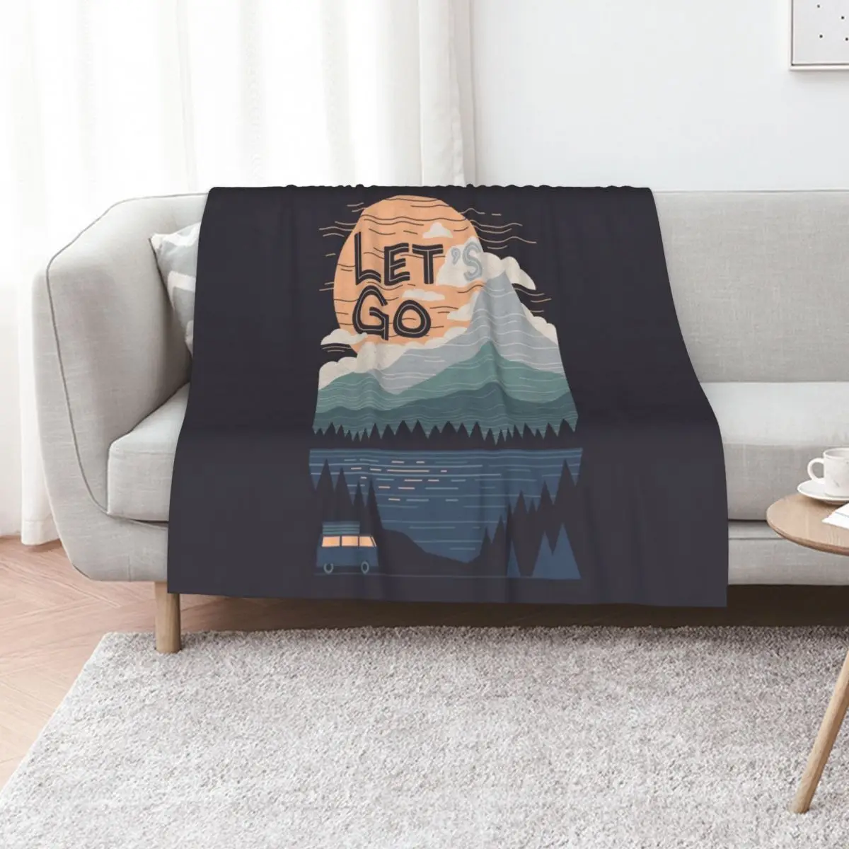 Let's Go Throw Blanket Large Luxury christmas decoration Retros Blankets