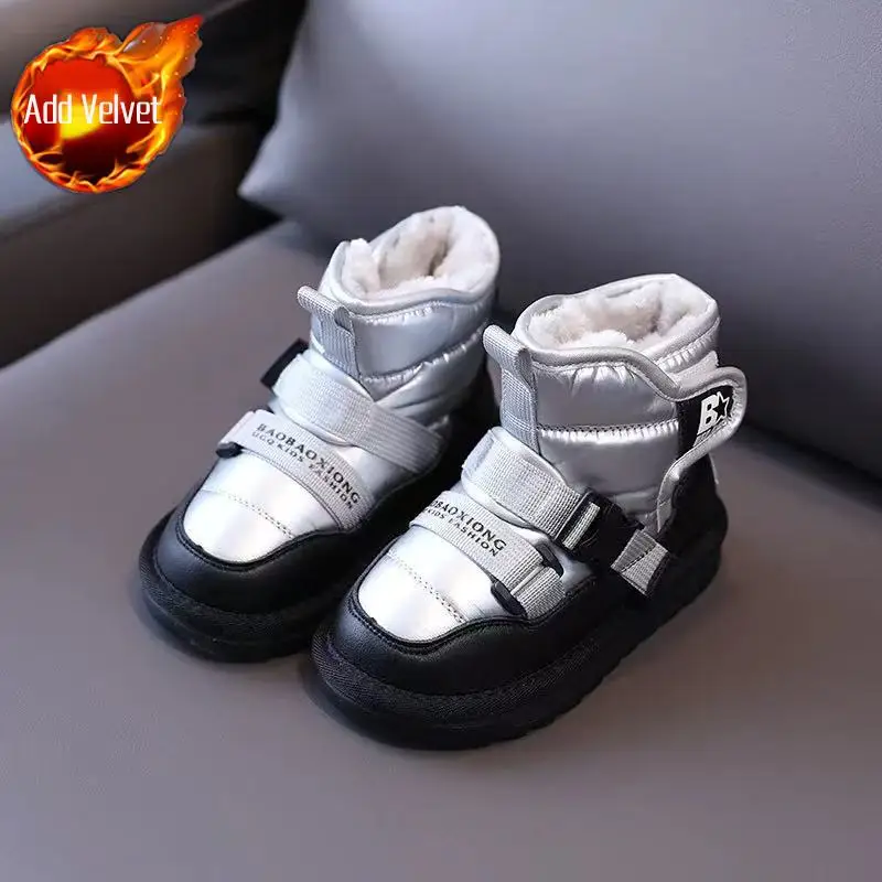 Winter Kids Snow Boot for Baby Girl Waterproof Thick Children Cotton Shoe Anti-slippery Shoe Trend Warm Kid Shoes Bota Infantil