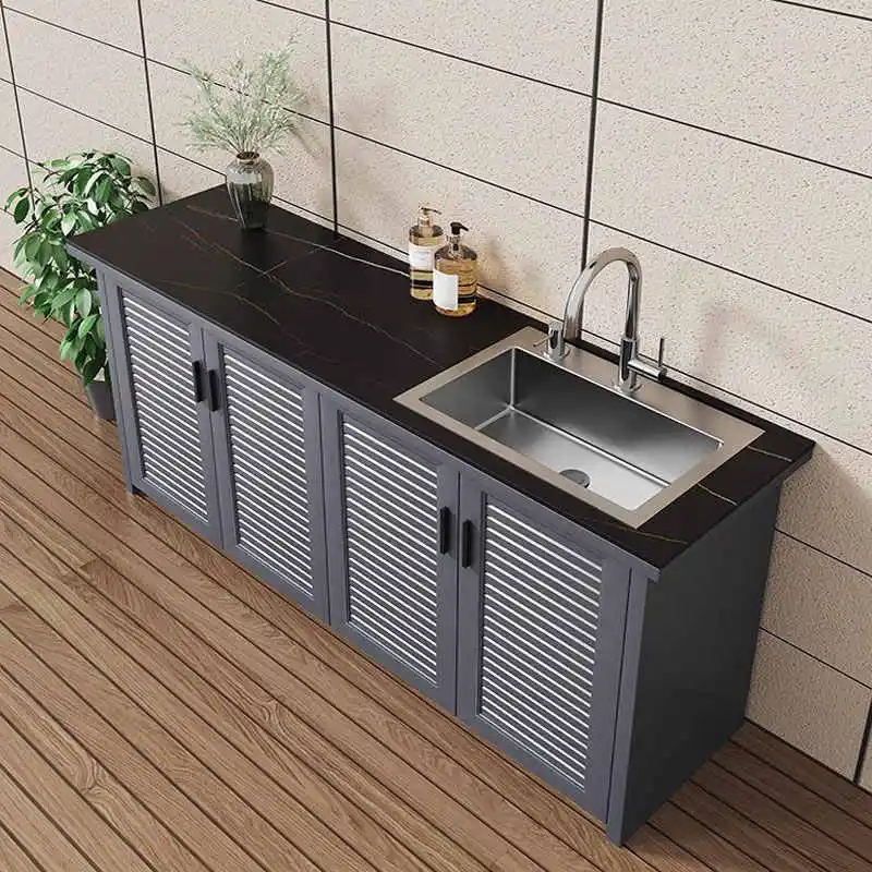 

Умывальник из алюминиевого сплава премиум-класса, встроенный уличный двор, раковина, шкафчик для хранения на балконе