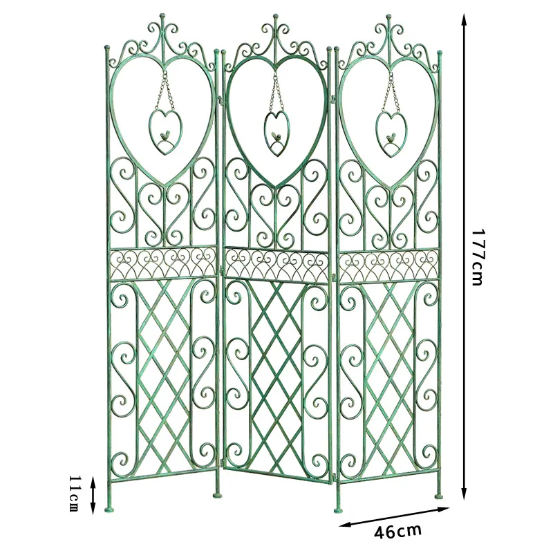 Outer single retro garden plant climbing frame decoration outdoor garden courtyard wrought iron flower fence support pole
