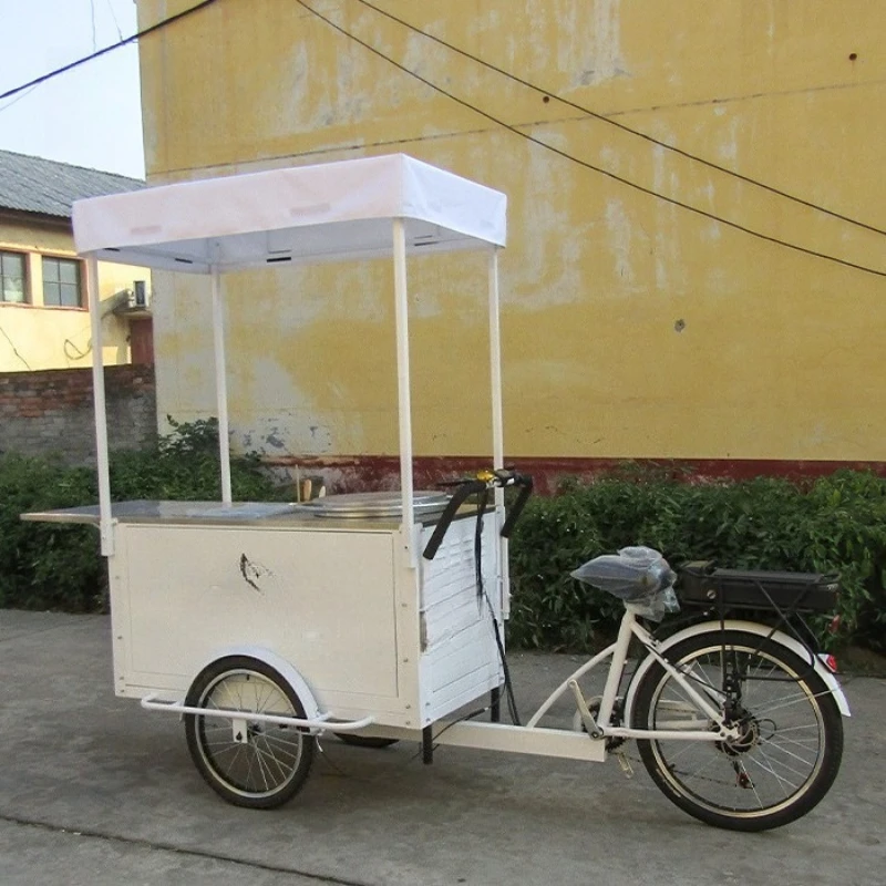 

Pancake stove snack car mobile food Internet celebrity stall car upside down donkey three wheels snack