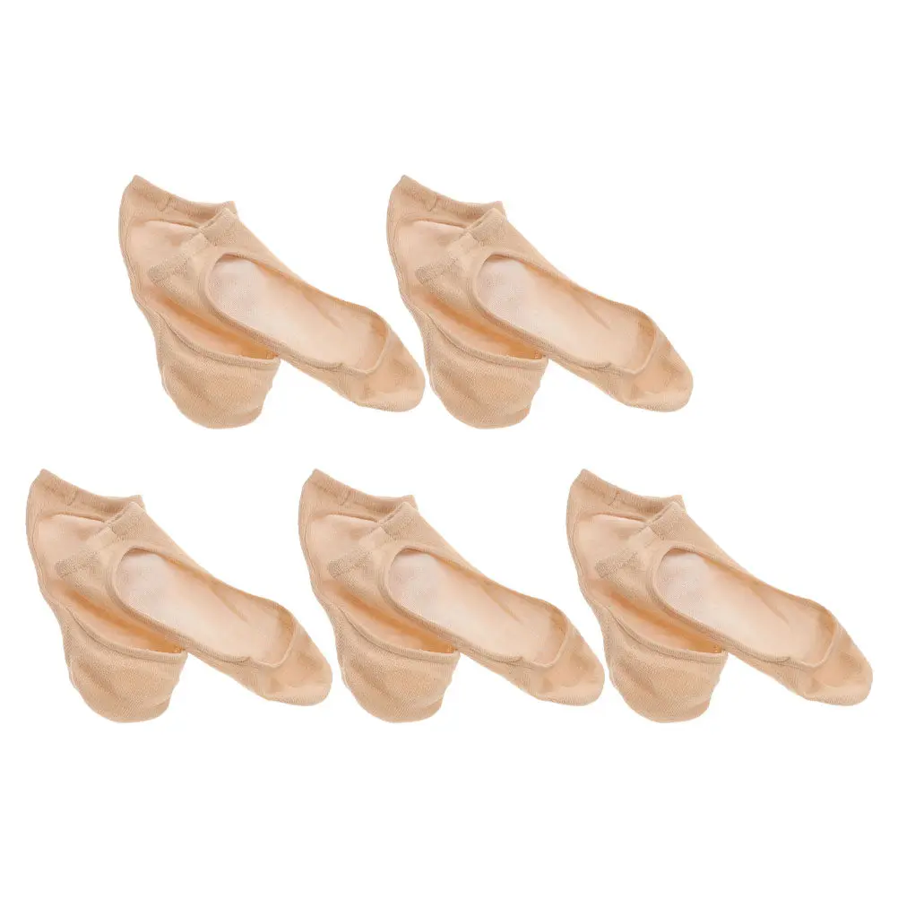 5Pairs Women's Invisible Toe Separating Socks Low Cut Breathable Non Slip Grip Summer Sandal Socks Split Toe No Show Foot Cover