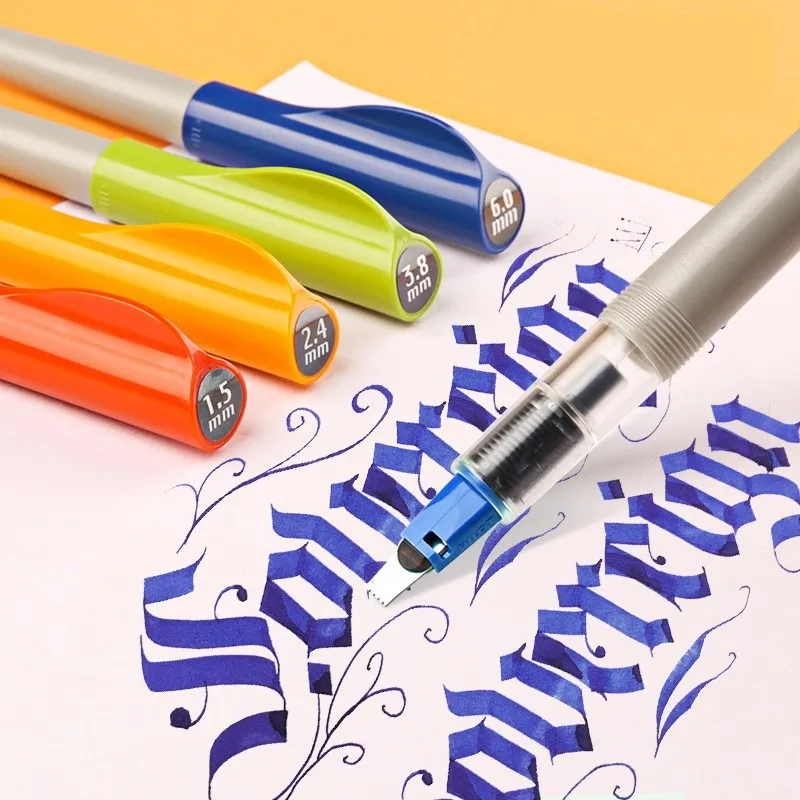 Pilot Colored Ink Parallel Pen 6 Sizes Nib Art Fountain Pen craft Duckbill Tip For Gothic script English font fancy calligraphy — zdjęcie produktu 4