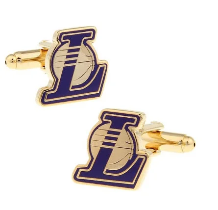 Sport Basketball Team Design Fashion Cufflinks Non-rusting Golden Color Cuff Links Wholesale&retail Quality Brass Material