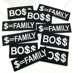 Boss parches bordados con respaldo adhesivo para planchar o coser