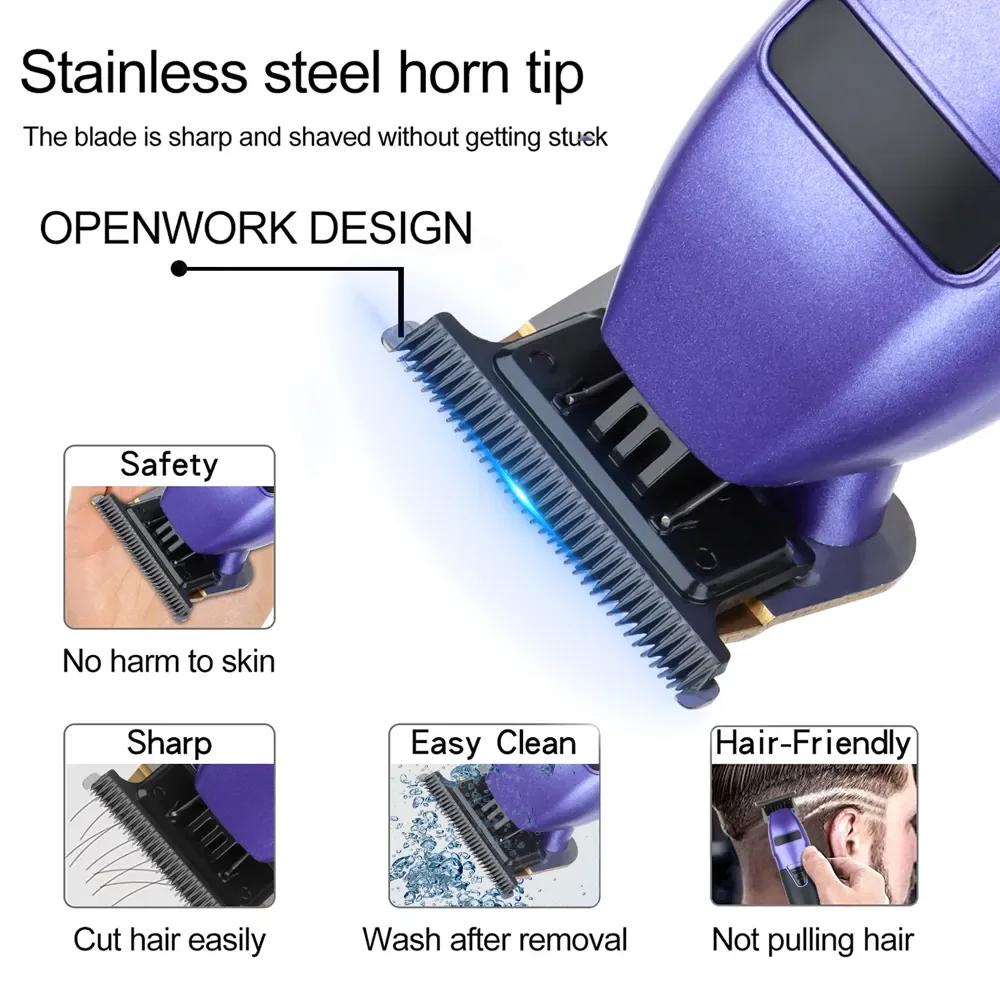 Hair Clipper Electric Hair Trimmer for Men Wireless Barber Trimmer Electric Shaver Professional Men's Hair Cutting Machine image 6